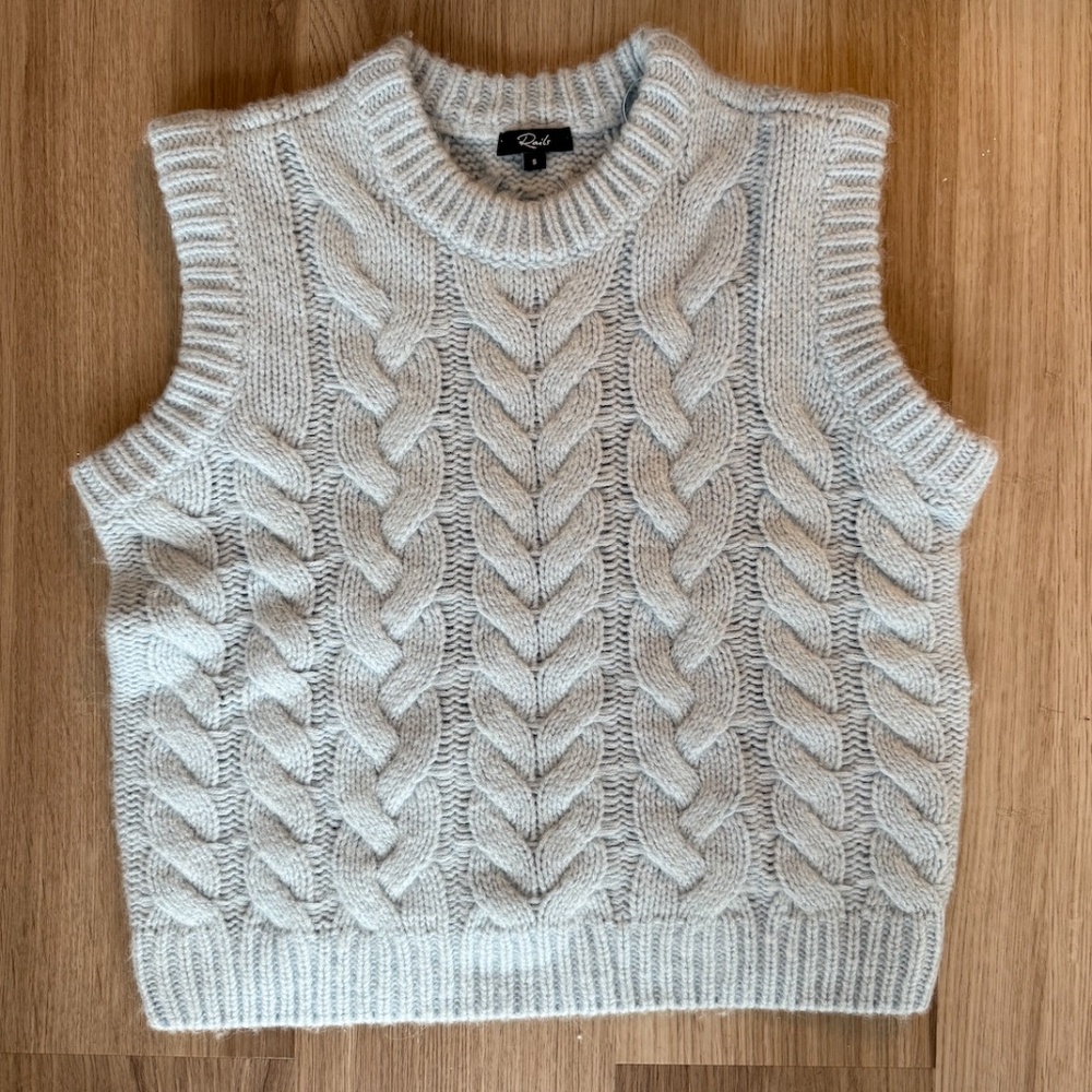 Rails Alexis Sky Blue Sweater Vest Wool Alpaca